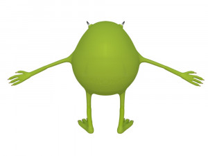 mike wazowski meme rigged blender trends momo viral 3D Модель