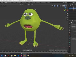 mike wazowski meme rigged blender trends momo viral 3D Модель