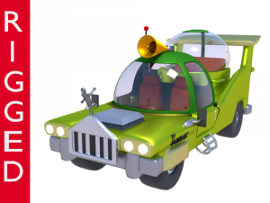 car homer simpson 3d blender rigged 3D Model