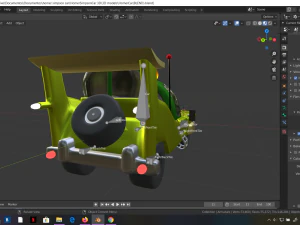 car homer simpson 3d blender rigged 3D Model