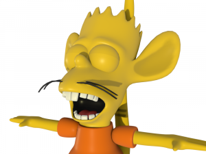 bart simpson kid rat 3d rigged character 3D मॉडल