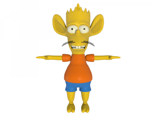 bart simpson kid rat 3d rigged character 3D मॉडल