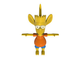 bart simpson kid rat 3d rigged character 3D मॉडल