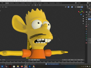 bart simpson kid rat 3d rigged character 3D Model