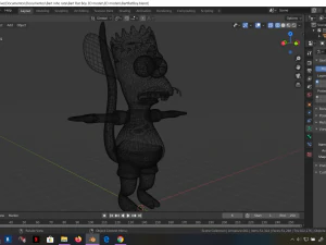 bart simpson kid rat 3d rigged character 3D Model