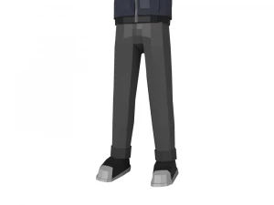 hacker anonymous low poly 3d rigged model low-poly 3D Model