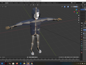 hacker anonymous low poly 3d rigged model low-poly Modello 3D