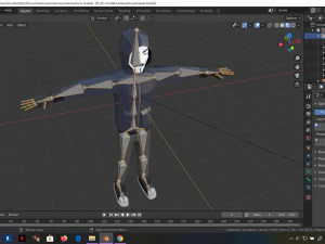 hacker anonymous low poly 3d rigged model low-poly 3D Model