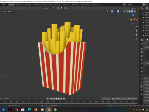 low-poly burger combo food potatoes and soda 3d low-poly 3Dモデル