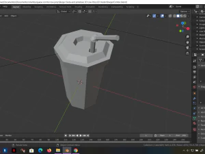 низькополігональний гамбургер, комбінована їжа, картопля та газована вода, 3D, низькополігональний 3D Модель