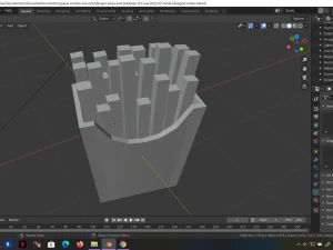 низькополігональний гамбургер, комбінована їжа, картопля та газована вода, 3D, низькополігональний 3D Модель