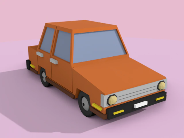 low-poly cartoon car low-poly 3D Model .c4d .max .obj .3ds .fbx .stl .blend 