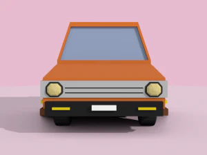 low-poly cartoon car low-poly 3D Model
