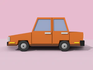 low-poly cartoon car low-poly 3D Model