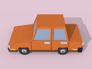low-poly cartoon car low-poly 3D Model