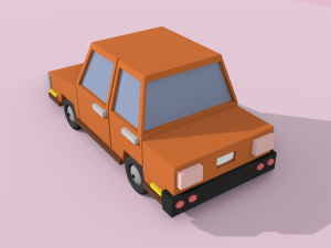 low-poly cartoon car low-poly 3D 모델