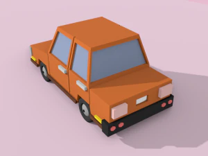 low-poly cartoon car low-poly 3D Model
