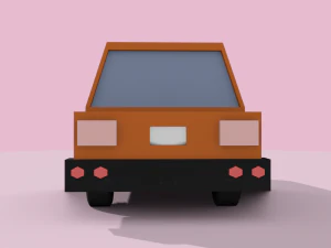 low-poly cartoon car low-poly 3D Model