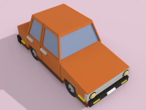 low-poly cartoon car low-poly 3D Model