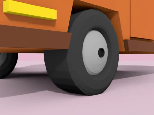low-poly cartoon car low-poly 3D Model