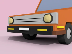 low-poly cartoon car low-poly 3D Model