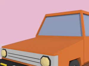 low-poly cartoon car low-poly 3D Model