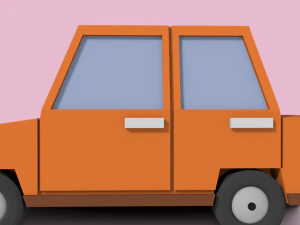 low-poly cartoon car low-poly 3D Model