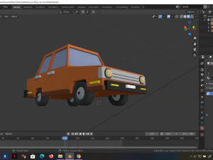 low-poly cartoon car low-poly 3D Model