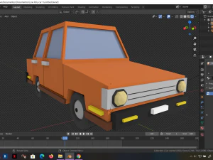 low-poly cartoon car low-poly 3D Model