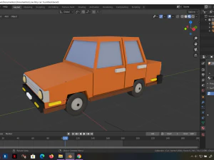 low-poly cartoon car low-poly 3D Model