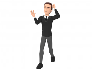 low-poly business elegant man 3d rigged model 3D-Modell