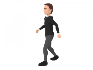 low-poly business elegant man 3d rigged model 3D Model