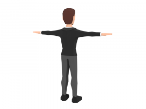 low-poly business elegant man 3d rigged model 3D-Modell