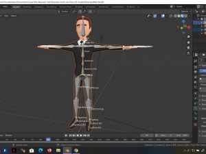 low-poly business elegant man 3d rigged model 3D-Modell