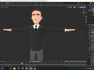 low-poly business elegant man 3d rigged model 3D-Modell