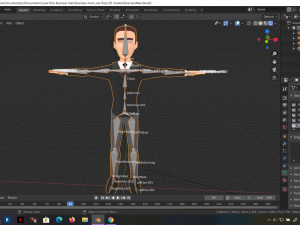 low-poly business elegant man 3d rigged model 3D-Modell