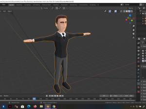 low-poly business elegant man 3d rigged model 3D-Modell