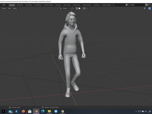 man boy rigged and animated low-poly 3D-Modell