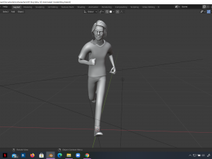 man boy rigged and animated low-poly 3D-Modell