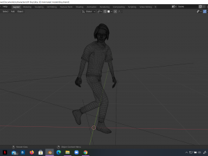 man boy rigged and animated low-poly 3D-Modell