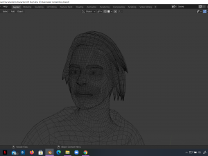 man boy rigged and animated low-poly 3D-Modell