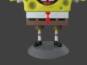 spongebob with rainbow 3d print model Model do druku 3D
