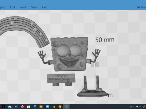 spongebob with rainbow 3d print model Model do druku 3D