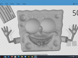 spongebob with rainbow 3d print model Model do druku 3D