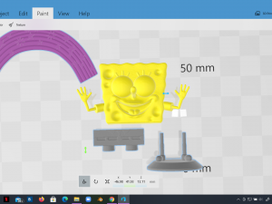 spongebob with rainbow 3d print model Model do druku 3D
