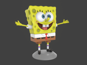 spongebob happy sculpture 3d print Model Cetak 3D