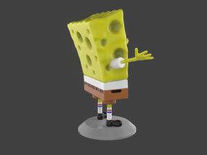 spongebob happy sculpture 3d print Model Cetak 3D
