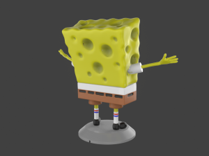 spongebob happy sculpture 3d print Model Cetak 3D