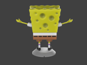 spongebob happy sculpture 3d print Model Cetak 3D