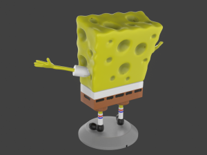 spongebob happy sculpture 3d print Model Cetak 3D